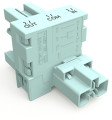 Distributeur pour demandes d'état 2 pôles/ 3 pôles, turquoise clair