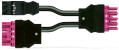 Cordon y précâblé eca 2 x connecteur mâle/connecteur femelle