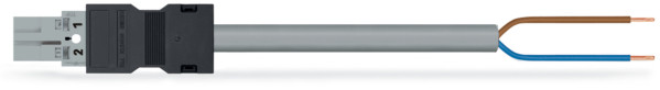 Câble de raccordement précâblé b2ca connecteur mâle/extrémité libre, gris