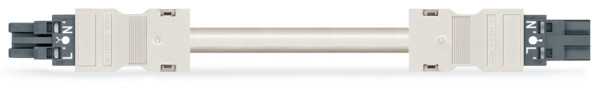 Cordon de raccordement précâblé eca connecteur femelle / connecteur mâle, gris f - Wago - 7718982/007804