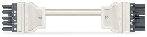 Cordon de raccordement précâblé eca connecteur femelle / connecteur mâle, gris f - Wago - 7718985/017804