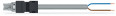 Câble de raccordement précâblé connecteur femelle/extrémité libre, gris
