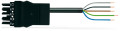 #câble de raccordement connecteur femelle ## extrémité non r 5 pôles, noir#