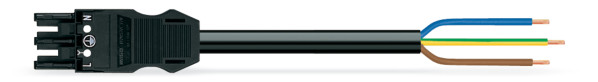 Câble de raccordement précâblé b2ca connecteur femelle/extrémité libre, noir