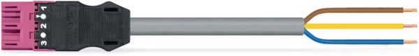 Câble de raccordement précâblé b2ca connecteur mâle/extrémité libre, rose - Wago - 7719293/215407