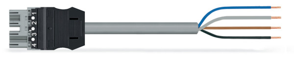 Câble de raccordement précâblé b2ca connecteur mâle/extrémité libre, gris
