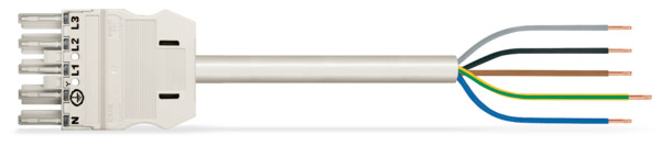 Câble de raccordement précâblé cca connecteur femelle/extrémité libre, blanc - Wago - 7719395/167302