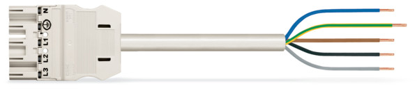 Câble de raccordement précâblé cca connecteur mâle/extrémité libre, blanc - Wago - 7719395/267602