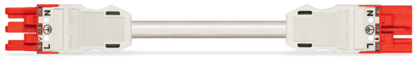 Cordon midi f/m 3x2,5 pvc 7m blanc