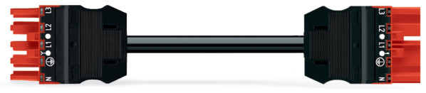 Cordon midi f/m 5g2,5 pvc 2m noir