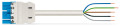 Cordon midi m/- 5g2.5/pvc/2m/blanc