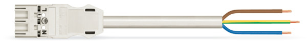 Cordon mâle/- 3g 1,5 ho5vvf blanc 1 m - Wago - 7719993/206102