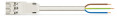 Cordon mâle/- 3g 2,5 ho5vvf blanc 1 m