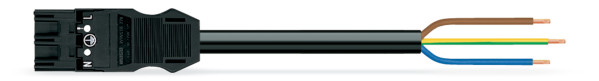 Cordon mâle/- 3g 2,5 sans halogène noir 8 m