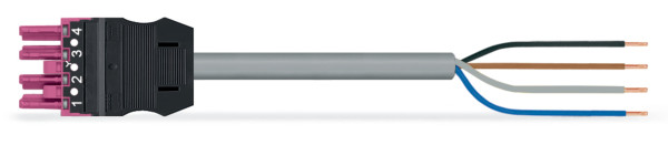 Câble de raccordement précâblé eca connecteur femelle/extrémité libre, rose - Wago - 7719994/105207