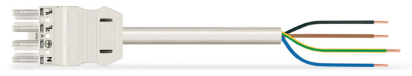 Cordon femelle/- 4g 1,5 ho5vvf blanc 1 m