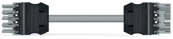 Cordon de raccordement précâblé eca connecteur femelle / connecteur mâle, gris - Wago - 7719995/006403