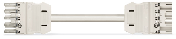 Cordon de raccordement précâblé eca connecteur femelle / connecteur mâle, blanc - Wago - 7719995/017702