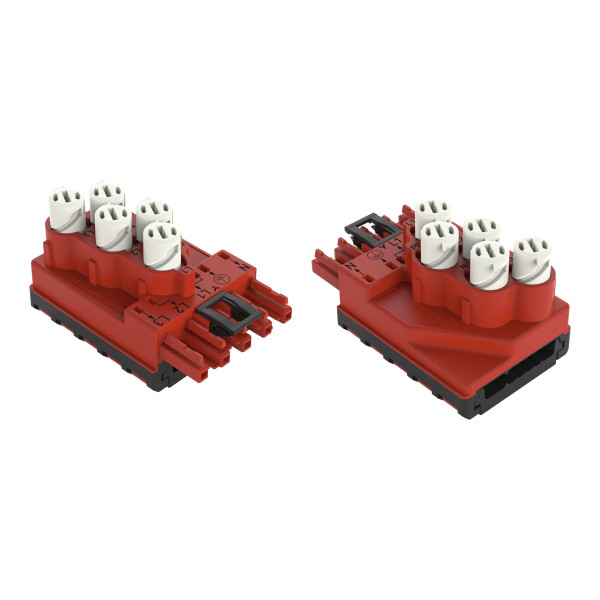 Dérivateur 5 pôles pour câble plat / rouge - Wago - 772268