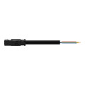 Câble de raccordement précâblé b2ca connecteur mâle/extrémité libre, noir