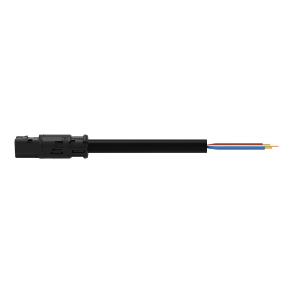 Câble de raccordement précâblé b2ca connecteur mâle/extrémité libre, noir
