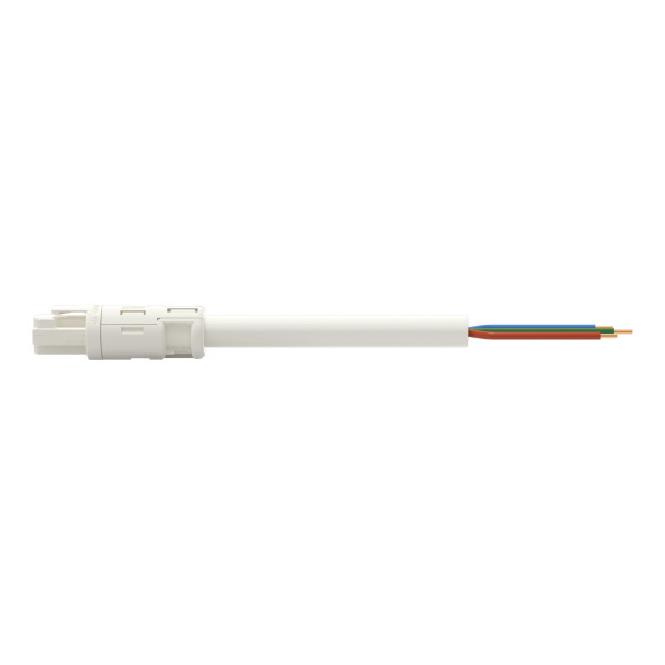 Câble de raccordement précâblé eca connecteur femelle/extrémité libre, blanc