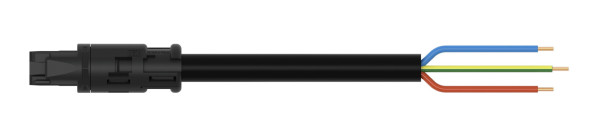 Câble de raccordement précâblé eca connecteur femelle/extrémité libre, noir - Wago - 7749993/117201