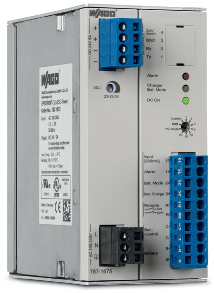 Alimentation classic monophasée avec régulateur de charge 24 v dc - 5 a