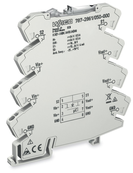 Disj. électronique monovoie 6mm fixe - 24 vdc 0,5 a
