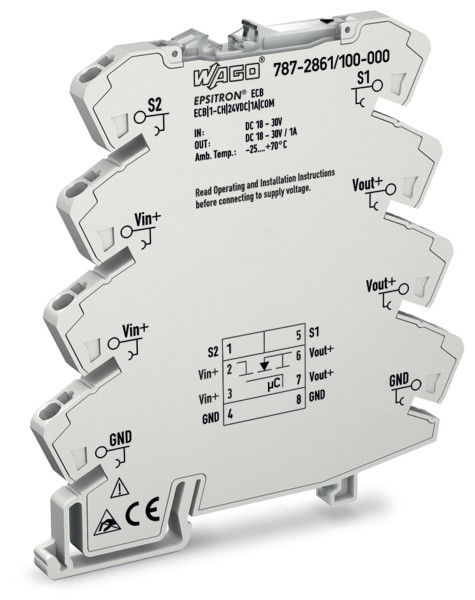 Disj. électronique monovoie 6mm fixe - 24 vdc 1 a