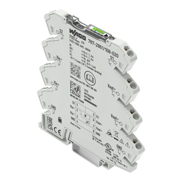 Disj. électronique monovoie 6mm règlable - 24 vdc 1 à 8 a