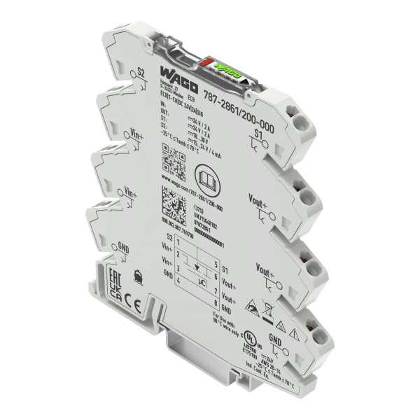 Disj. électronique monovoie 6mm fixe - 24 vdc 2 a