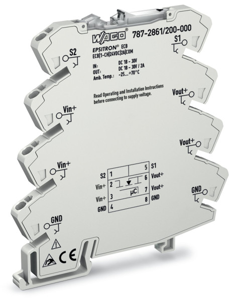 Disj. électronique monovoie 6mm fixe - 24 vdc 2 a