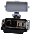 Rj45, 2 usb with 2 10 cables, simpl 