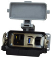 Rj45, usb with 120vac simplex 