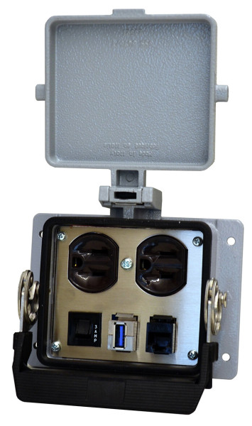 Rj45, usb with dup 120vac 3 amp 