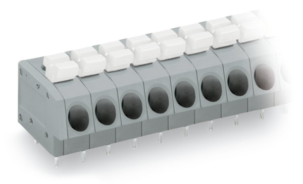 Borne pour ci poussoir 2,5mm² pas 5mm 4 pôles, noir