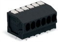 Borne pour circuits imprimés thr bouton-poussoir 1,5mm² pas3.5mm 8 pôles, noir