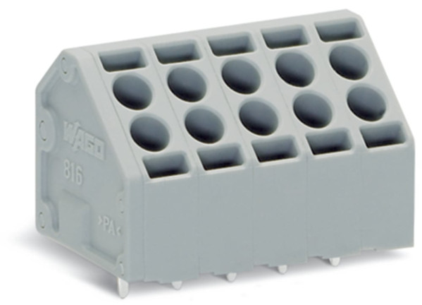 Barr borne ci 2x1.5mm² 5mm 4 p/ gris