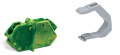 Borne modulaire traversante / 4 mm² / vert-jaune