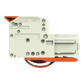 Connecteur femelle pour 1 conducteur levier push-in cage clamp', gris clair
