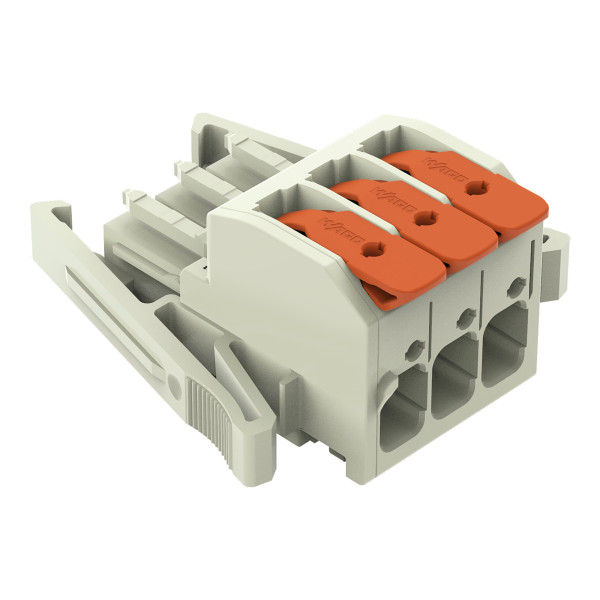 Connecteur femelle pour 1 conducteur 100% protégé contre l'inversion, gris clair
