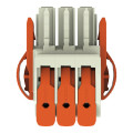 Connecteur femelle pour 1 conducteur levier push-in cage clamp', gris clair