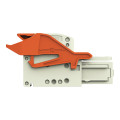 Connecteur femelle pour 1 conducteur levier push-in cage clamp', gris clair