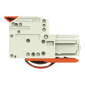 Connecteur femelle pour 1 conducteur levier push-in cage clamp', gris clair