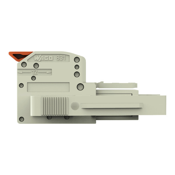 Connecteur femelle pour 1 conducteur 100% protégé contre l'inversion, gris clair