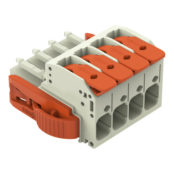 Connecteur femelle pour 1 conducteur levier push-in cage clamp', gris clair - Wago - 8311104/038000