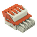 Connecteur femelle pour 1 conducteur levier push-in cage clamp', gris clair