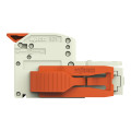 Connecteur femelle pour 1 conducteur levier push-in cage clamp', gris clair