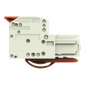 Connecteur femelle pour 1 conducteur levier push-in cage clamp', gris clair